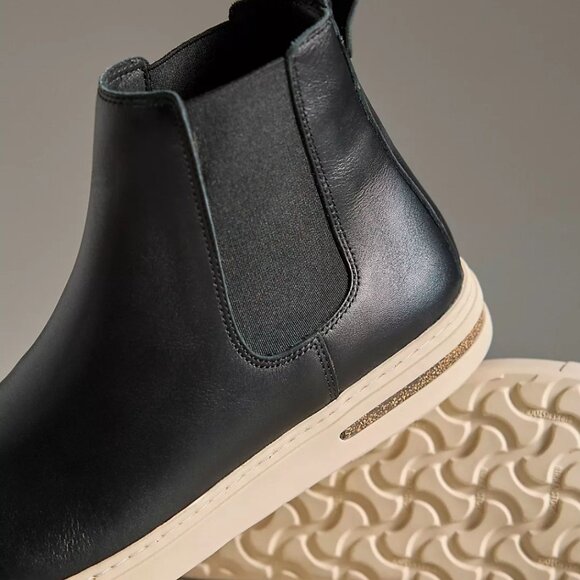 Birkenstock Bend Chelsea Sneaker Boot Women's Black Leather Sizes NEW *NOTES - Picture 1 of 12